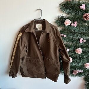 Men's UPS Brown Jacket with Yellow Stripe